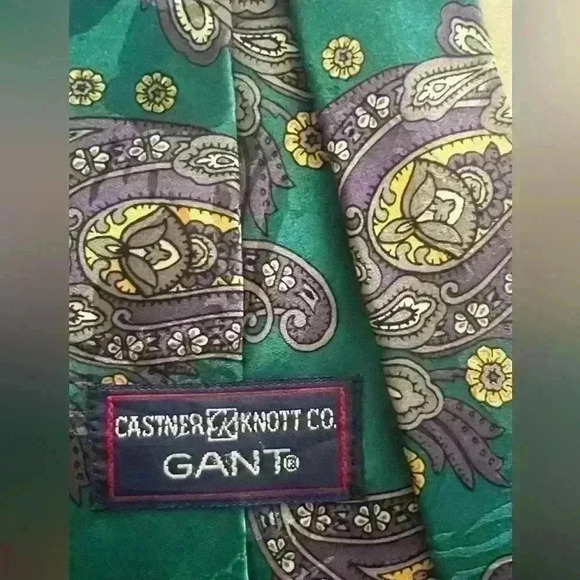 Set of 5 vintage silk neckties Robert Allan Perry Ellis and others - Picture 7 of 8